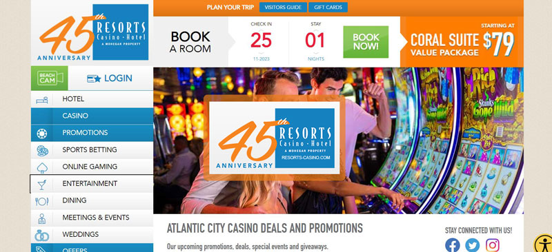 Resorts Casino USA Bonus